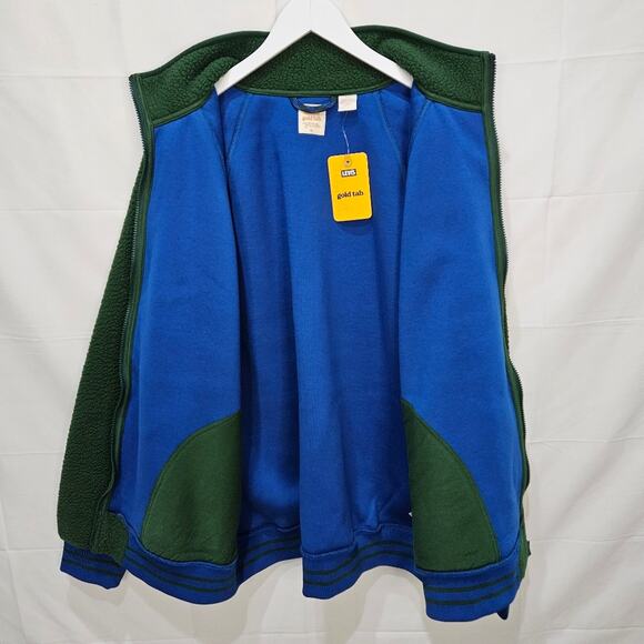 Levi's Gold Tab Men's Green Sherpa Jacket Oversized XL - Picture 3 of 10